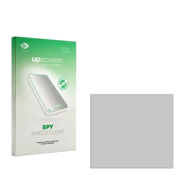 Face avant d’un emballage produit avec le logo de la marque upscreen. À côté se trouve la protection d’écran correspondante.