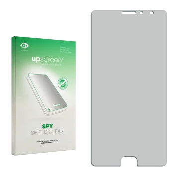 Face avant d’un emballage produit avec le logo de la marque upscreen. À côté se trouve la protection d’écran correspondante.