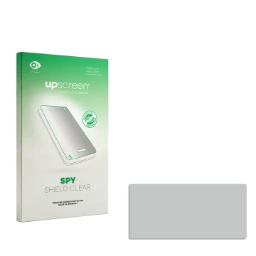 Face avant d’un emballage produit avec le logo de la marque upscreen. À côté se trouve la protection d’écran correspondante.