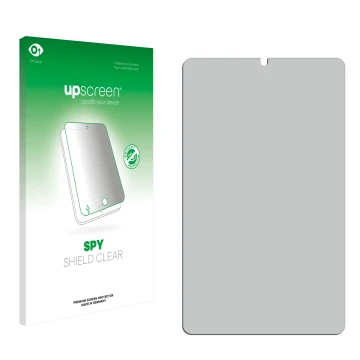 Face avant d’un emballage produit avec le logo de la marque upscreen. À côté se trouve la protection d’écran correspondante.