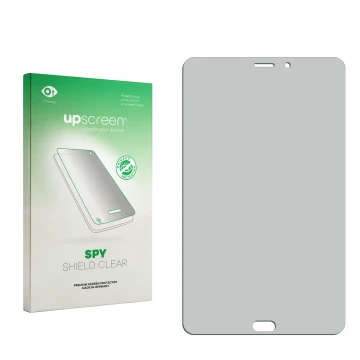 Face avant d’un emballage produit avec le logo de la marque upscreen. À côté se trouve la protection d’écran correspondante.