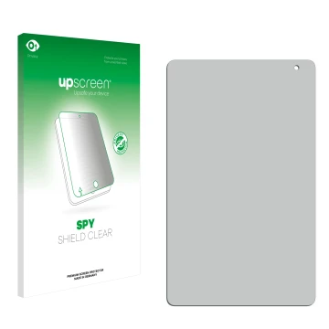 Face avant d’un emballage produit avec le logo de la marque upscreen. À côté se trouve la protection d’écran correspondante.