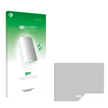 Face avant d’un emballage produit avec le logo de la marque upscreen. À côté se trouve la protection d’écran correspondante.