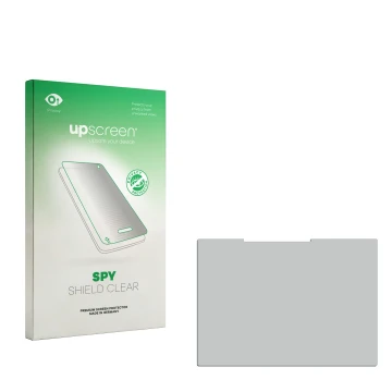 Face avant d’un emballage produit avec le logo de la marque upscreen. À côté se trouve la protection d’écran correspondante.