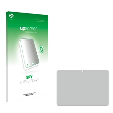 Face avant d’un emballage produit avec le logo de la marque upscreen. À côté se trouve la protection d’écran correspondante.