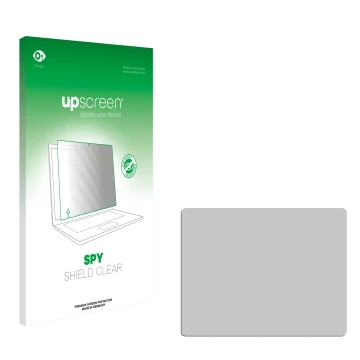 Face avant d’un emballage produit avec le logo de la marque upscreen. À côté se trouve la protection d’écran correspondante.