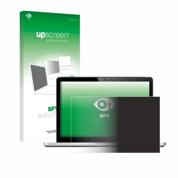 Face avant d’un emballage produit avec le logo de la marque upscreen. À côté, l’appareil est représenté avec la protection d’é