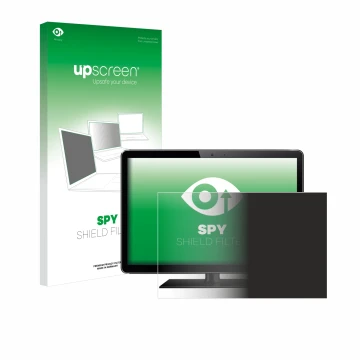 Face avant d’un emballage produit avec le logo de la marque upscreen. À côté, l’appareil est représenté avec la protection d’é