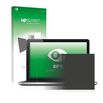 Face avant d’un emballage produit avec le logo de la marque upscreen. À côté, l’appareil est représenté avec la protection d’é