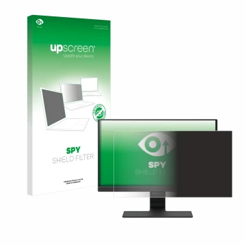 Face avant d’un emballage produit avec le logo de la marque upscreen. À côté, l’appareil BenQ BL2480T est représenté avec la p