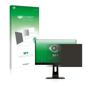 Face avant d’un emballage produit avec le logo de la marque upscreen. À côté, l’appareil Iiyama ProLite XUB2492HSU-W1 est repr