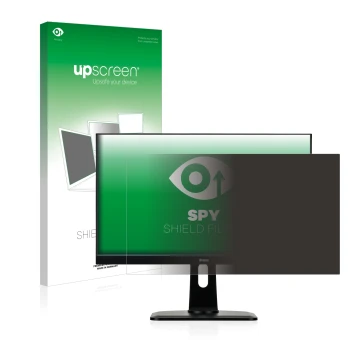 Face avant d’un emballage produit avec le logo de la marque upscreen. À côté, l’appareil Iiyama ProLite XUB2792UHSU-B1 est rep