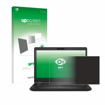 Face avant d’un emballage produit avec le logo de la marque upscreen. À côté, l’appareil Dell Latitude 5490 Non-Touch est repr