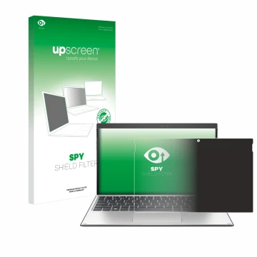 Face avant d’un emballage produit avec le logo de la marque upscreen. À côté, l’appareil HP Elite x2 G4 est représenté avec la