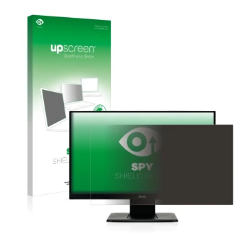 Face avant d’un emballage produit avec le logo de la marque upscreen. À côté, l’appareil Iiyama ProLite T2252MSC-B1 est représ