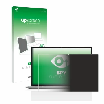 Face avant d’un emballage produit avec le logo de la marque upscreen. À côté, l’appareil Dell Inspiron 17 7706 2-in-1 est repr