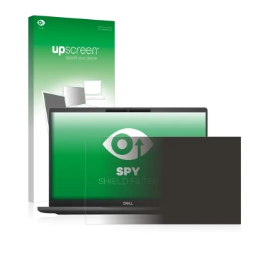 Face avant d’un emballage produit avec le logo de la marque upscreen. À côté, l’appareil Dell Latitude 7320 Non-Touch est repr