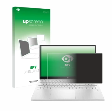 Face avant d’un emballage produit avec le logo de la marque upscreen. À côté, l’appareil HP ProBook 440 G8 est représenté avec