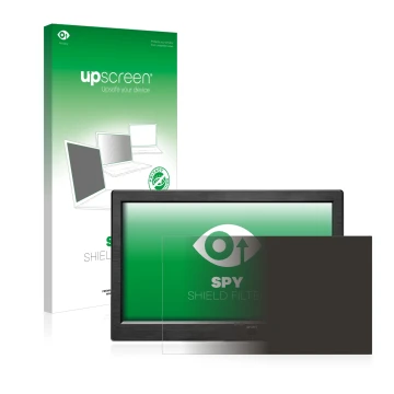 Face avant d’un emballage produit avec le logo de la marque upscreen. À côté, l’appareil Podofo HD Monitor 10.1