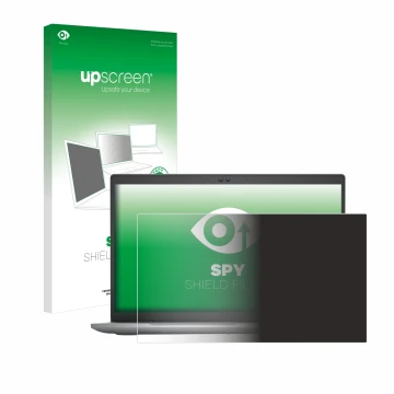 Face avant d’un emballage produit avec le logo de la marque upscreen. À côté, l’appareil Dell Latitude 5520 est représenté ave