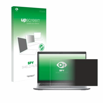 Face avant d’un emballage produit avec le logo de la marque upscreen. À côté, l’appareil Dell Latitude 5420 est représenté ave