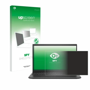Face avant d’un emballage produit avec le logo de la marque upscreen. À côté, l’appareil Dell Latitude 3520 est représenté ave