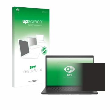 Face avant d’un emballage produit avec le logo de la marque upscreen. À côté, l’appareil Dell Latitude 3420 est représenté ave