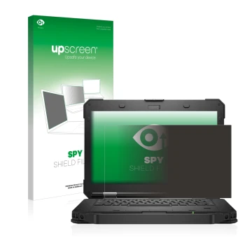 Face avant d’un emballage produit avec le logo de la marque upscreen. À côté, l’appareil Dell Latitude 5430 Rugged est représe