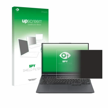 Face avant d’un emballage produit avec le logo de la marque upscreen. À côté, l’appareil Lenovo Legion Pro 5i Gen 8 16