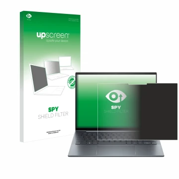 Face avant d’un emballage produit avec le logo de la marque upscreen. À côté, l’appareil HP Dragonfly G4 Non-Touch est représe
