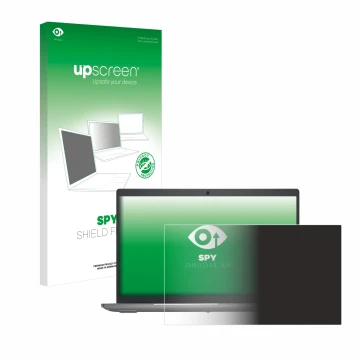 Face avant d’un emballage produit avec le logo de la marque upscreen. À côté, l’appareil Dell Precision 3590 Workstation est r
