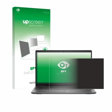 Face avant d’un emballage produit avec le logo de la marque upscreen. À côté, l’appareil Dell Latitude 15 3540 est représenté 