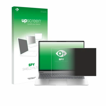 Face avant d’un emballage produit avec le logo de la marque upscreen. À côté, l’appareil HP ProBook 460 G11 est représenté ave