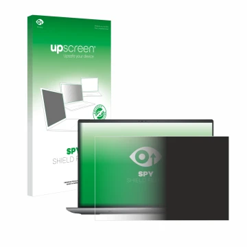 Face avant d’un emballage produit avec le logo de la marque upscreen. À côté, l’appareil Dell Precision 5690 Workstation est r