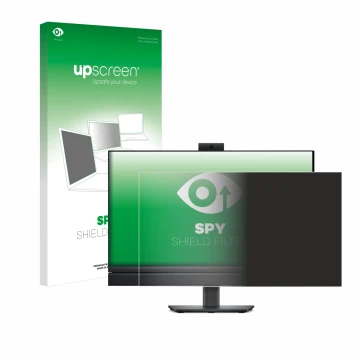 Face avant d’un emballage produit avec le logo de la marque upscreen. À côté, l’appareil Dell OptiPlex 7420 All-in-One est rep