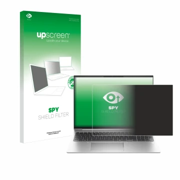 Face avant d’un emballage produit avec le logo de la marque upscreen. À côté, l’appareil HP EliteBook 835 G11 est représenté a