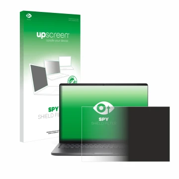 Face avant d’un emballage produit avec le logo de la marque upscreen. À côté, l’appareil Dell Pro 16 PC16250 est représenté av