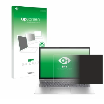 Face avant d’un emballage produit avec le logo de la marque upscreen. À côté, l’appareil HP EliteBook 6 G1i 13 est représenté 