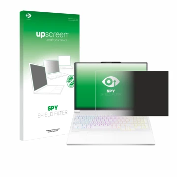 Face avant d’un emballage produit avec le logo de la marque upscreen. À côté, l’appareil Lenovo Legion 7i Gen 10 16