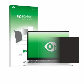 Face avant d’un emballage produit avec le logo de la marque upscreen. À côté, l’appareil Dell Pro 14 Premium PA14250 Non-Touch