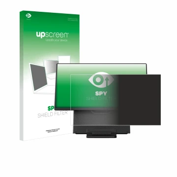 Face avant d’un emballage produit avec le logo de la marque upscreen. À côté, l’appareil Blackview Table 10 23.8