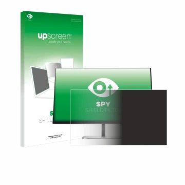 Face avant d’un emballage produit avec le logo de la marque upscreen. À côté, l’appareil HP Serie 5 Pro 524pf est représenté a