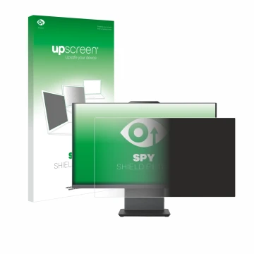 Face avant d’un emballage produit avec le logo de la marque upscreen. À côté, l’appareil Lenovo ThinkCentre Neo 55a Gen 6 24