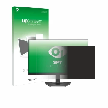 Face avant d’un emballage produit avec le logo de la marque upscreen. À côté, l’appareil Dell 24 SE2426HG est représenté avec 