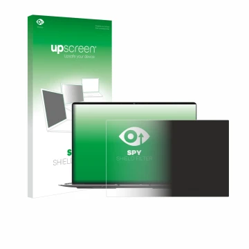 Face avant d’un emballage produit avec le logo de la marque upscreen. À côté, l’appareil Geekom GeekBook X14 Pro est représent