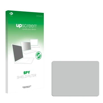 Face avant d’un emballage produit avec le logo de la marque upscreen. À côté se trouve la protection d’écran correspondante.