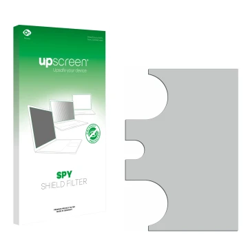 Face avant d’un emballage produit avec le logo de la marque upscreen. À côté se trouve la protection d’écran correspondante.