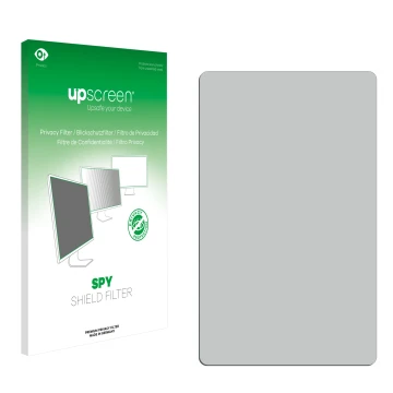 Face avant d’un emballage produit avec le logo de la marque upscreen. À côté se trouve la protection d’écran correspondante.