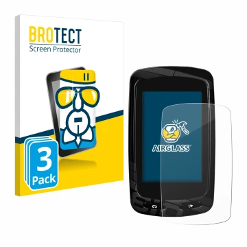 Face avant d’un emballage produit avec le logo de la marque BROTECT. À côté, l’appareil Garmin Edge 810 est représenté avec la
