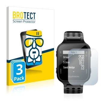 Face avant d’un emballage produit avec le logo de la marque BROTECT. À côté, l’appareil Garmin Approach S20 est représenté ave